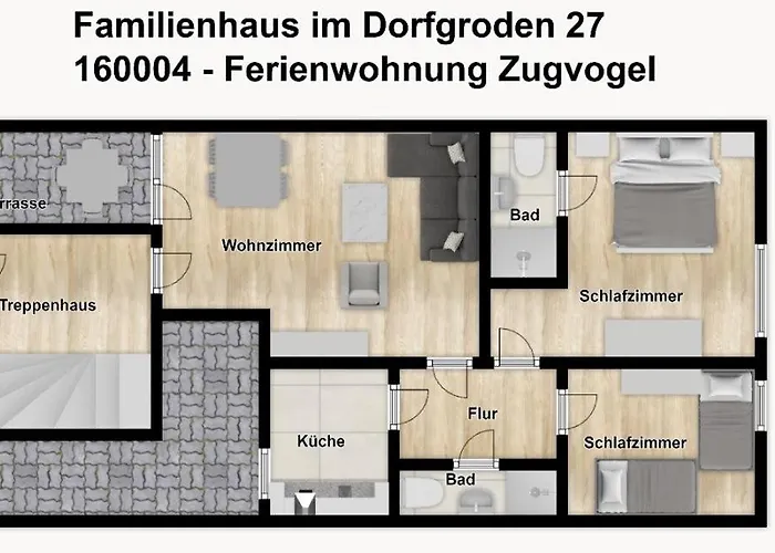 Апартаменты Familienhaus Im Dorfgroden 27 Zugvogel Вангероге